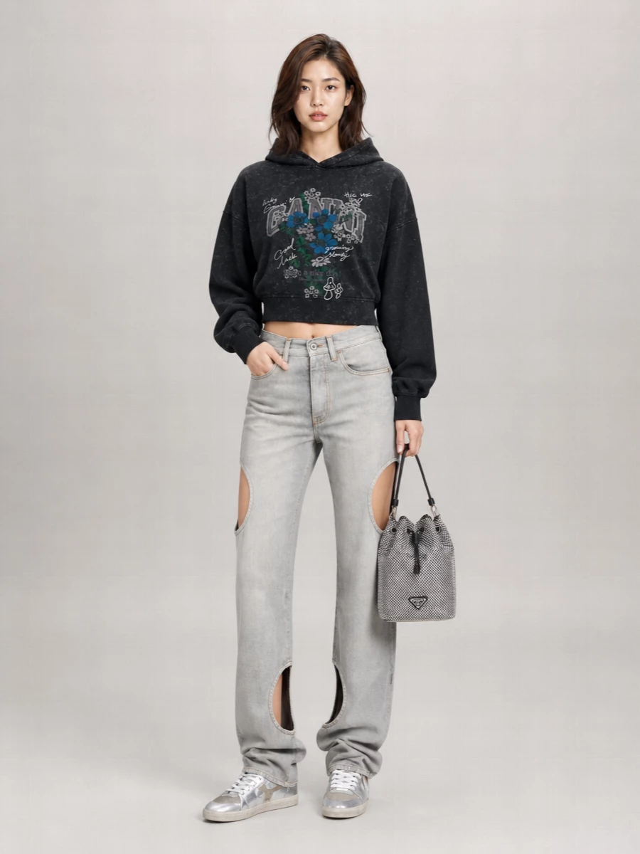 Prada Bucket Satin Embellished Shoulder Bag