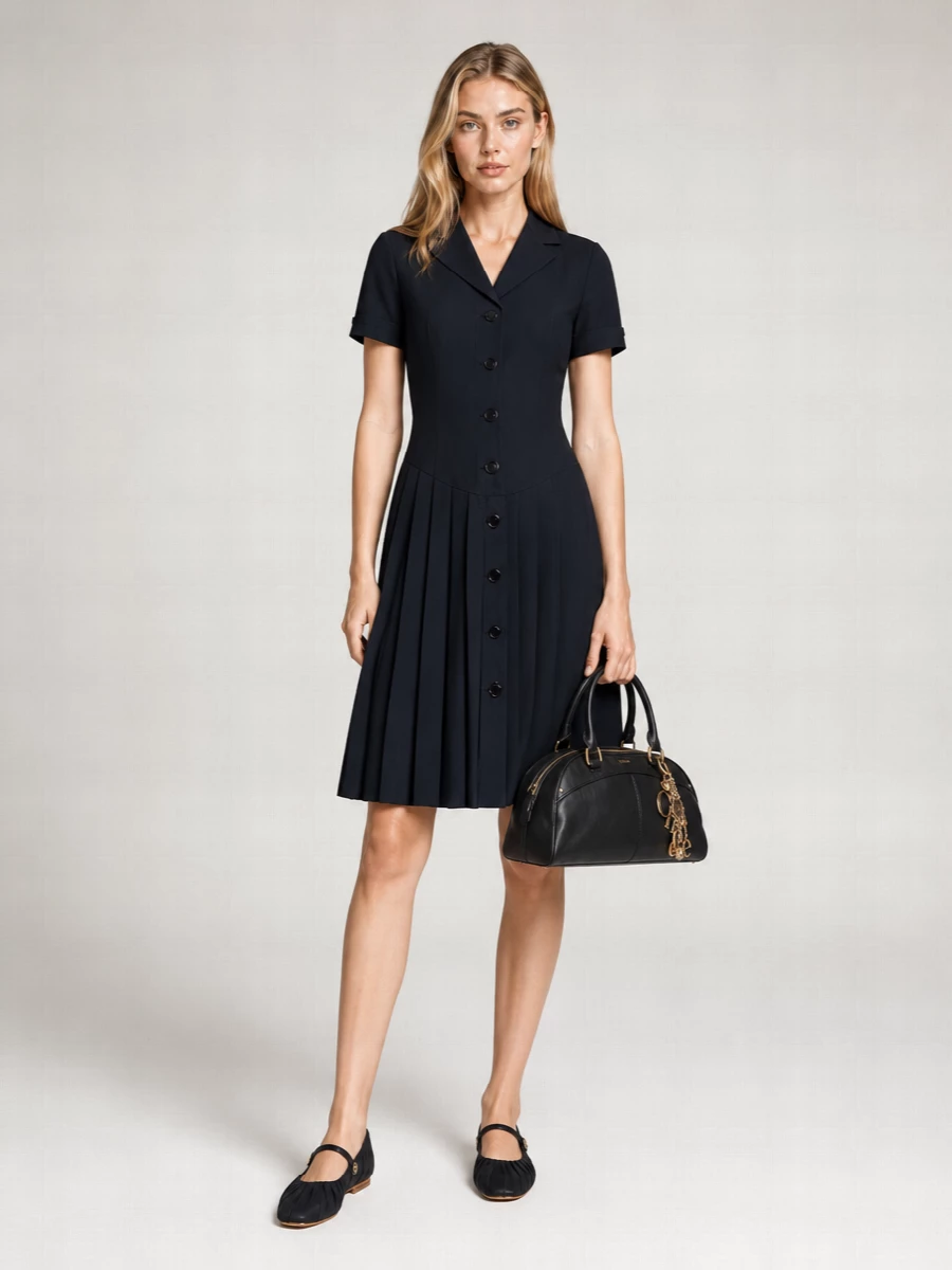 Thom Browne Silk Pleated Ballerina Shoes