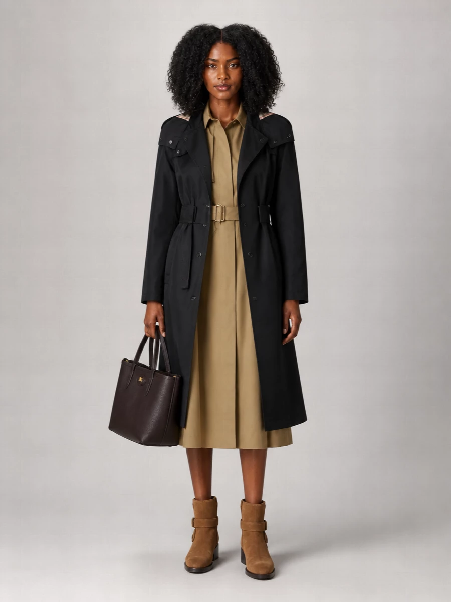 Burberry Long Nylon Trench Coat