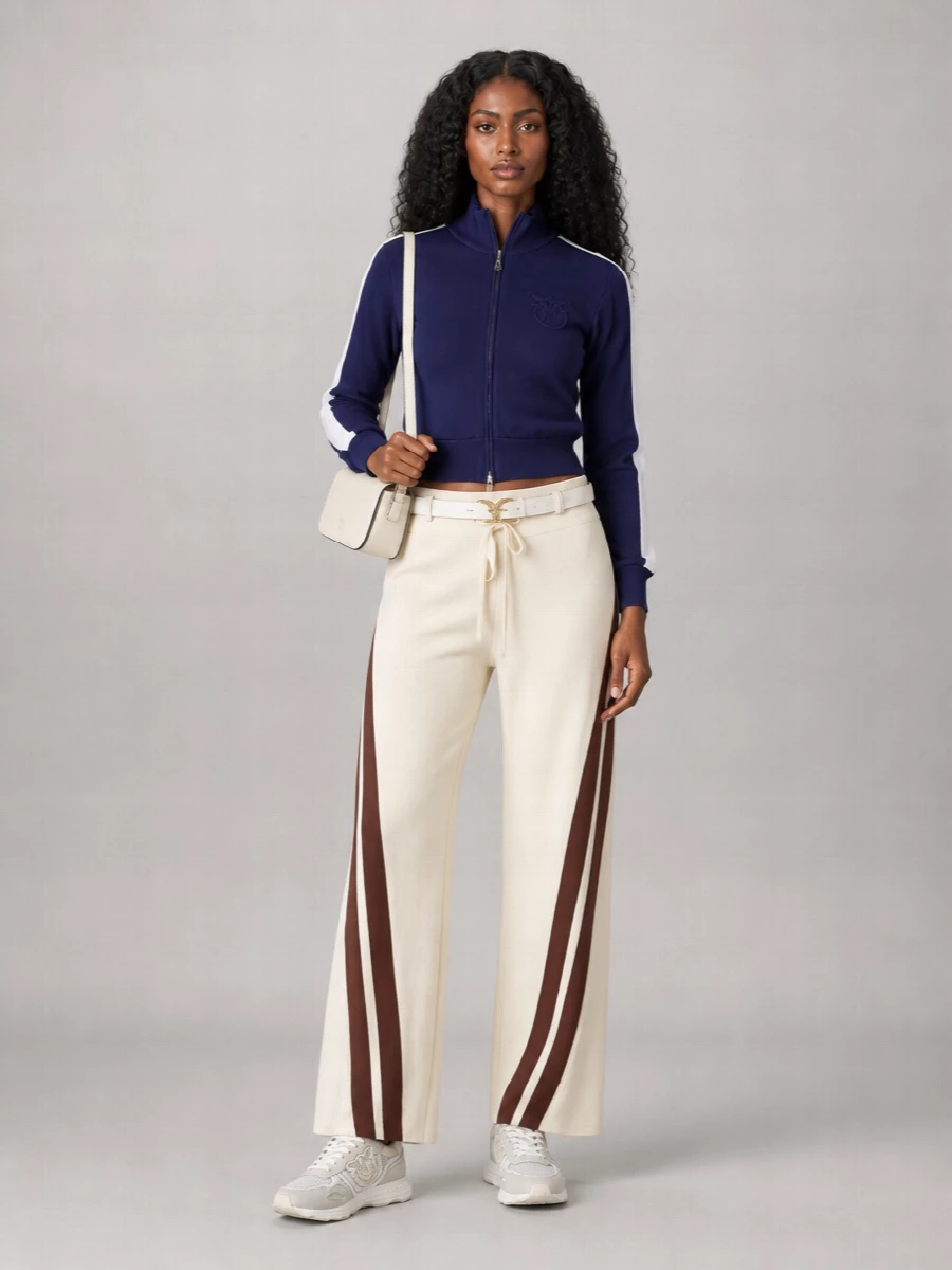 Pinko Zip Sweatshirt Wellington High Neck