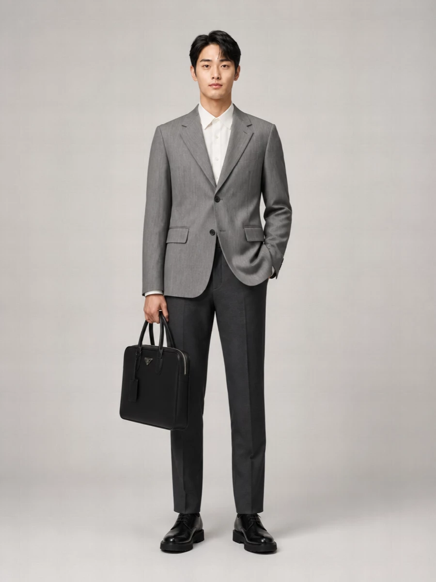 Prada Wool Mohair Single Breasted Blazer