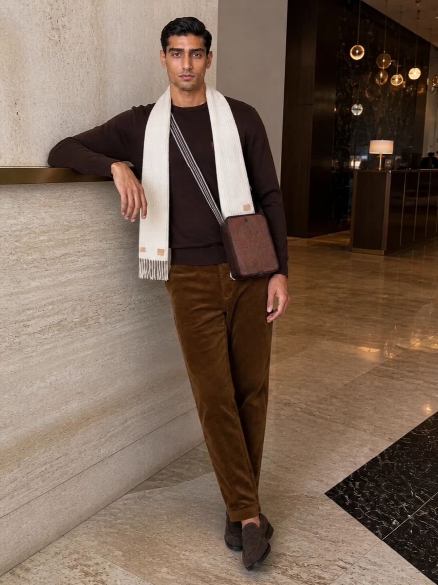 Polo ralph lauren brown sweater corduroy trousers