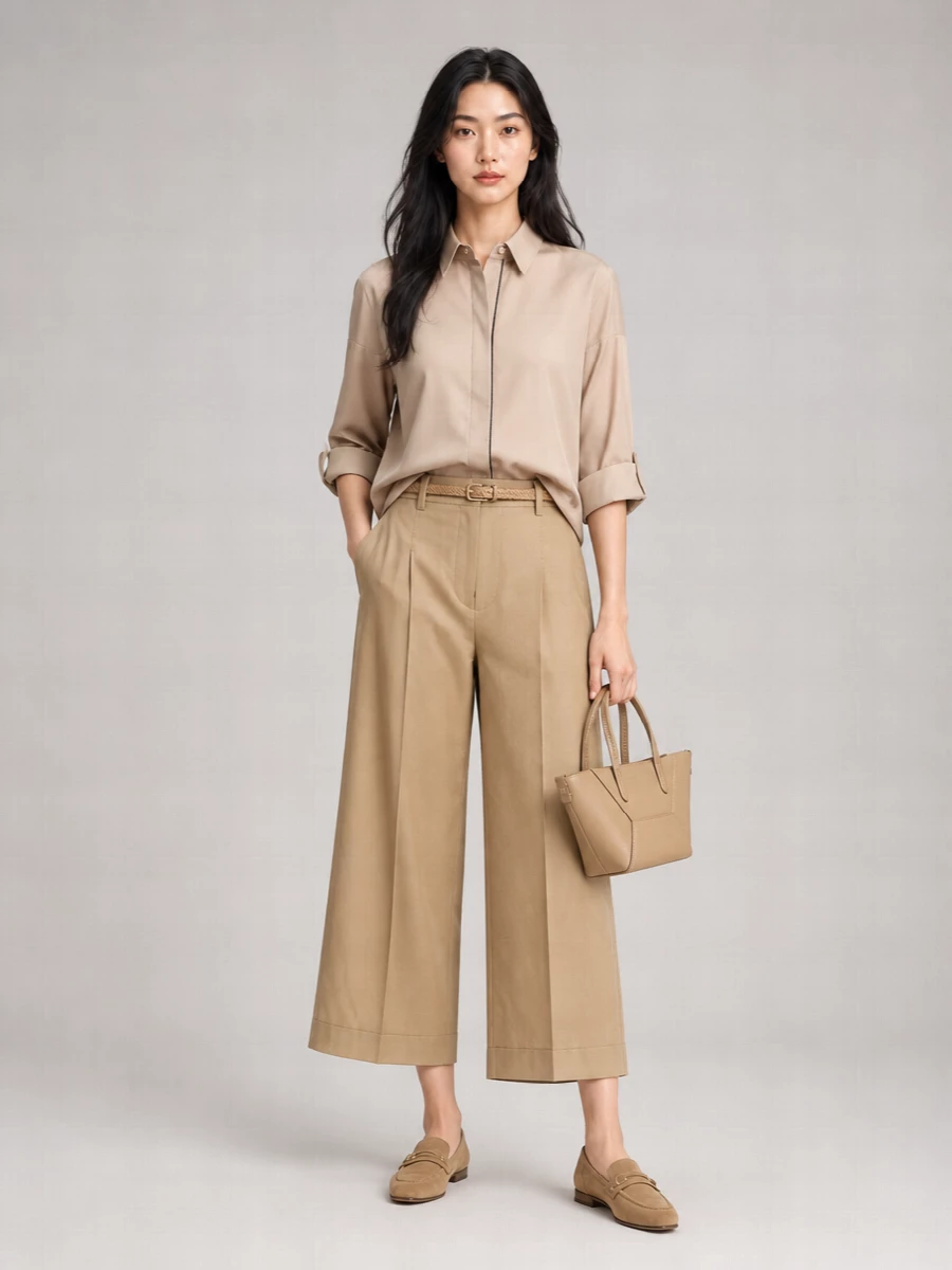 Brunello Cucinelli Pleated Wide-Leg Trousers