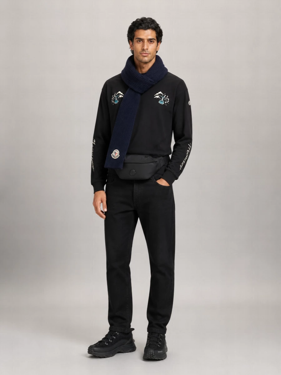 Moncler Genius Cotton Printed Long Sleeve T Shirt