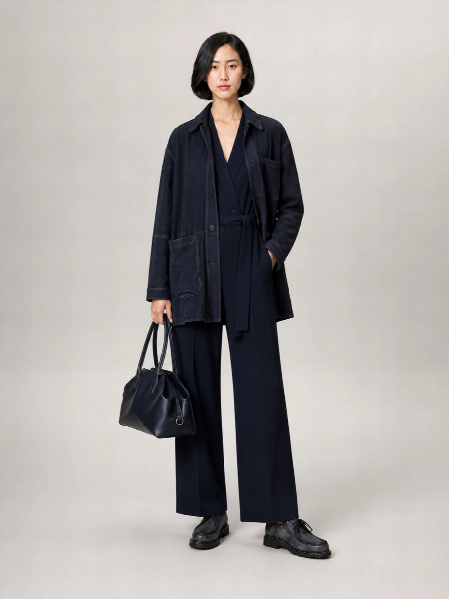 Parosh Suede Single Breasted Coat