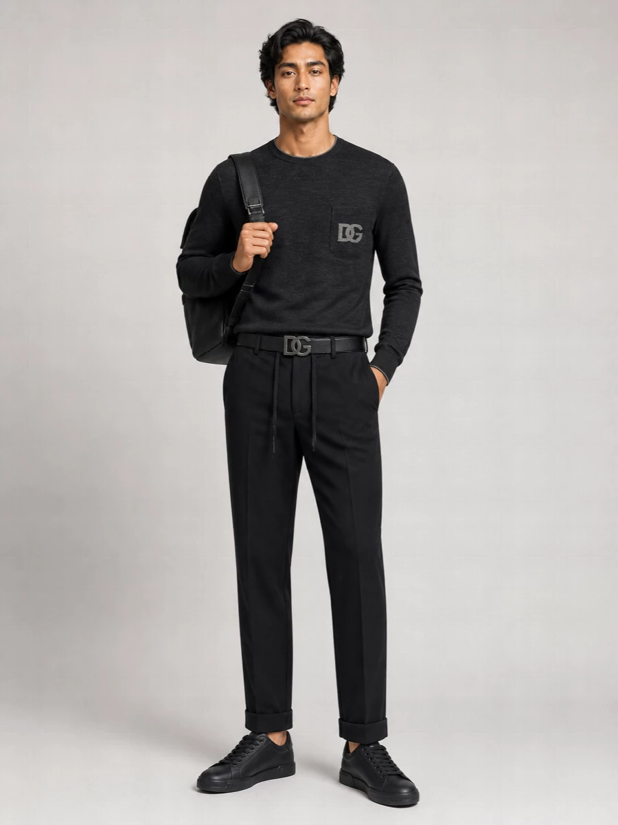 Dolce&Gabbana Virgin Wool Straight-Leg Trousers