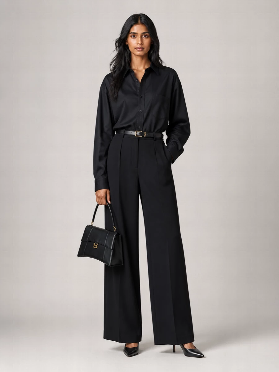 Balenciaga Cotton Oversized Asymmetric Shirt