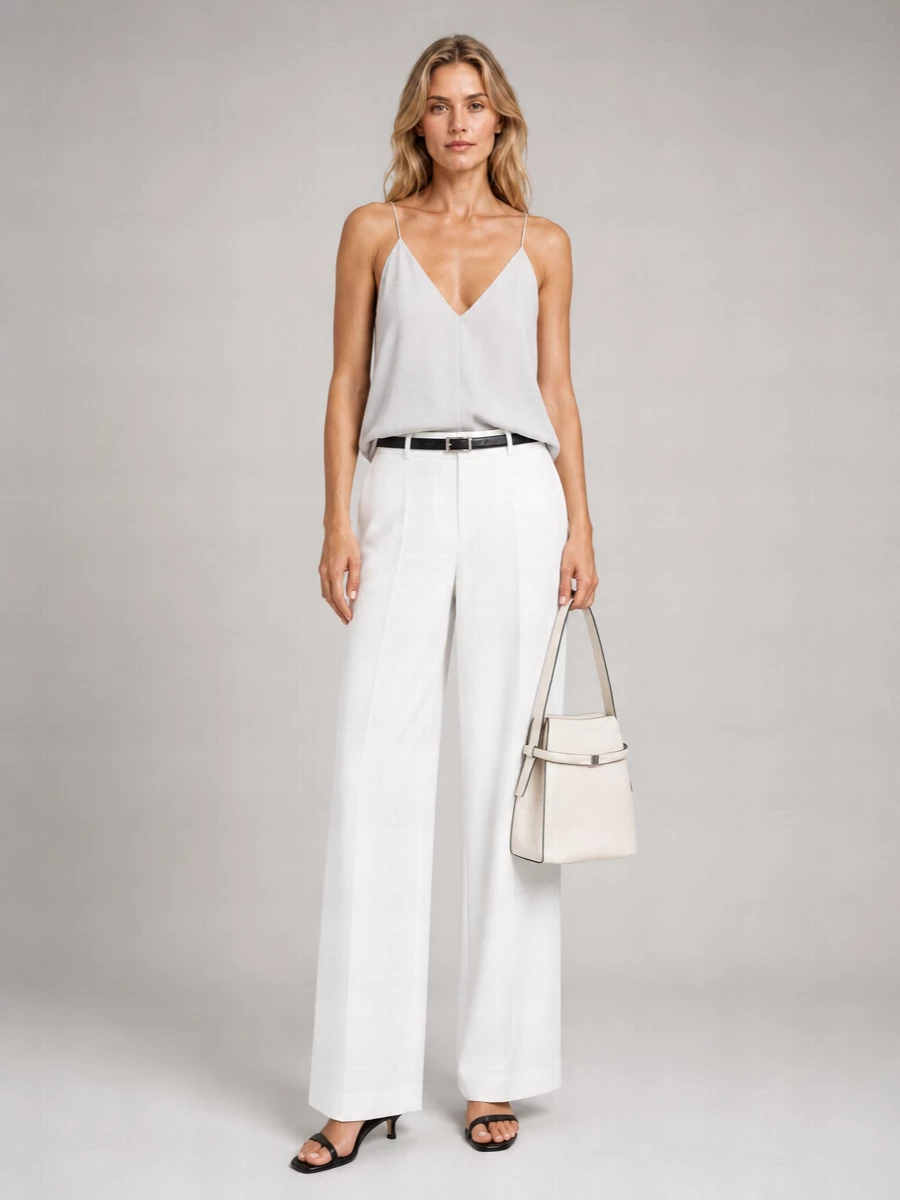 Totême Silk Double-Halter V-Neck Top