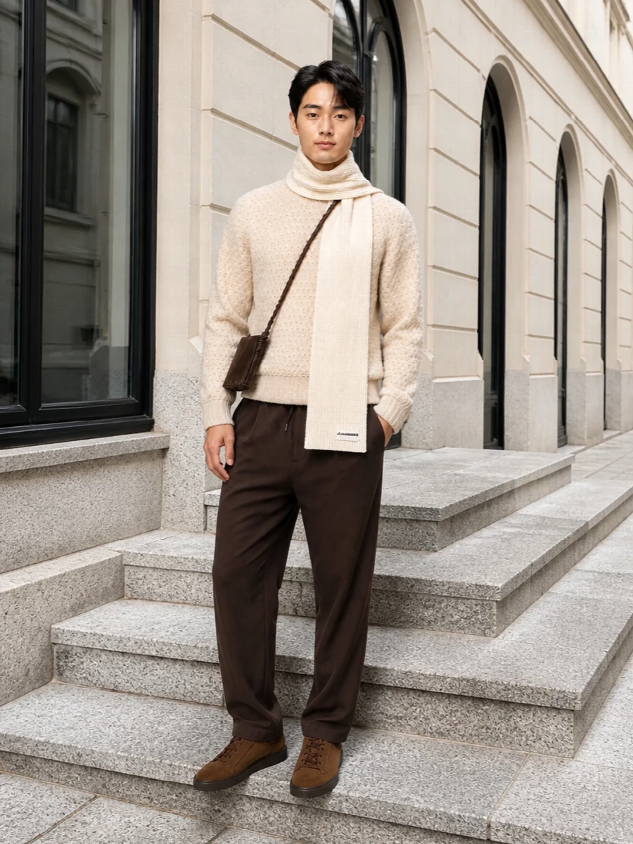 Sefr knit herno trousers tods suede sneakers