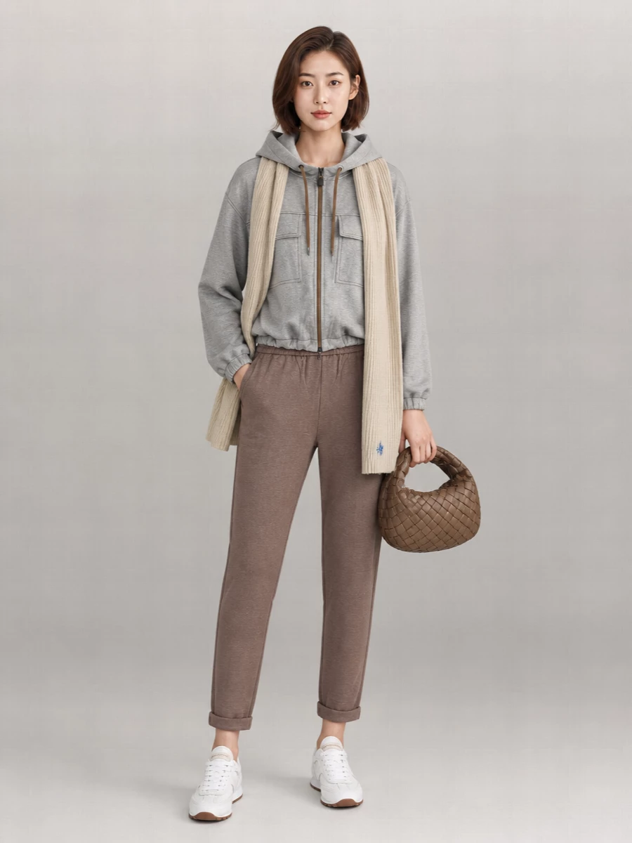 Brunello Cucinelli Cotton Bomber Hoodie