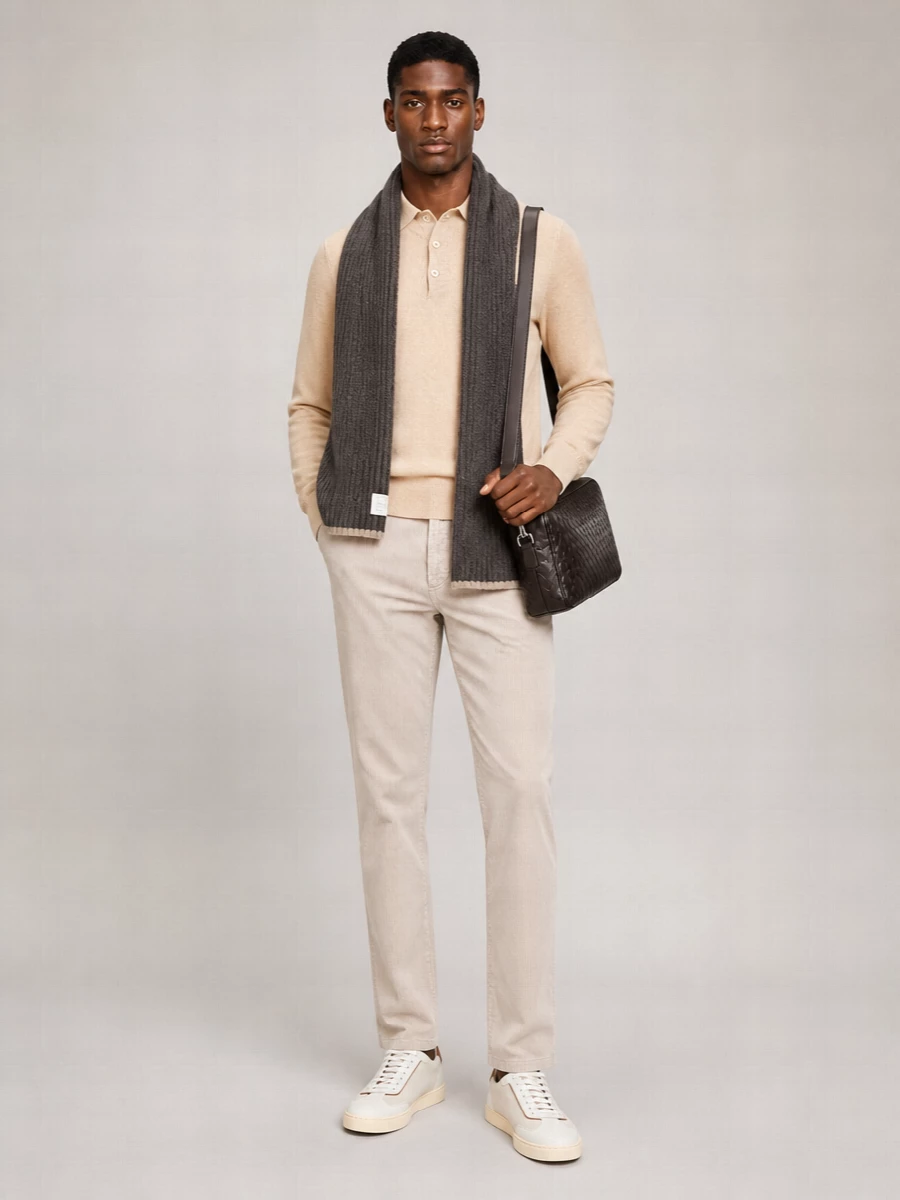 Brunello Cucinelli Cashmere Long-Sleeve Polo Shirt