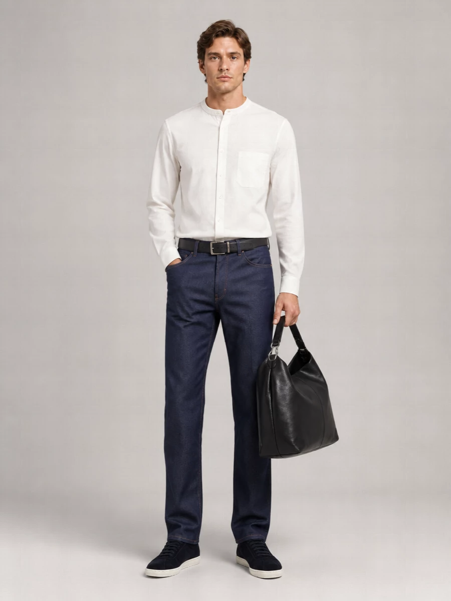 Giorgio Armani Denim Straight-Leg Trousers