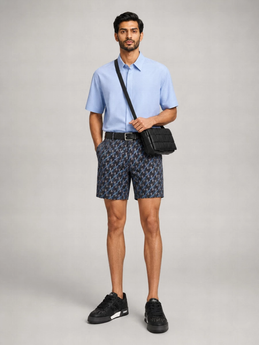 Fendi Printed Silk Bermuda Shorts