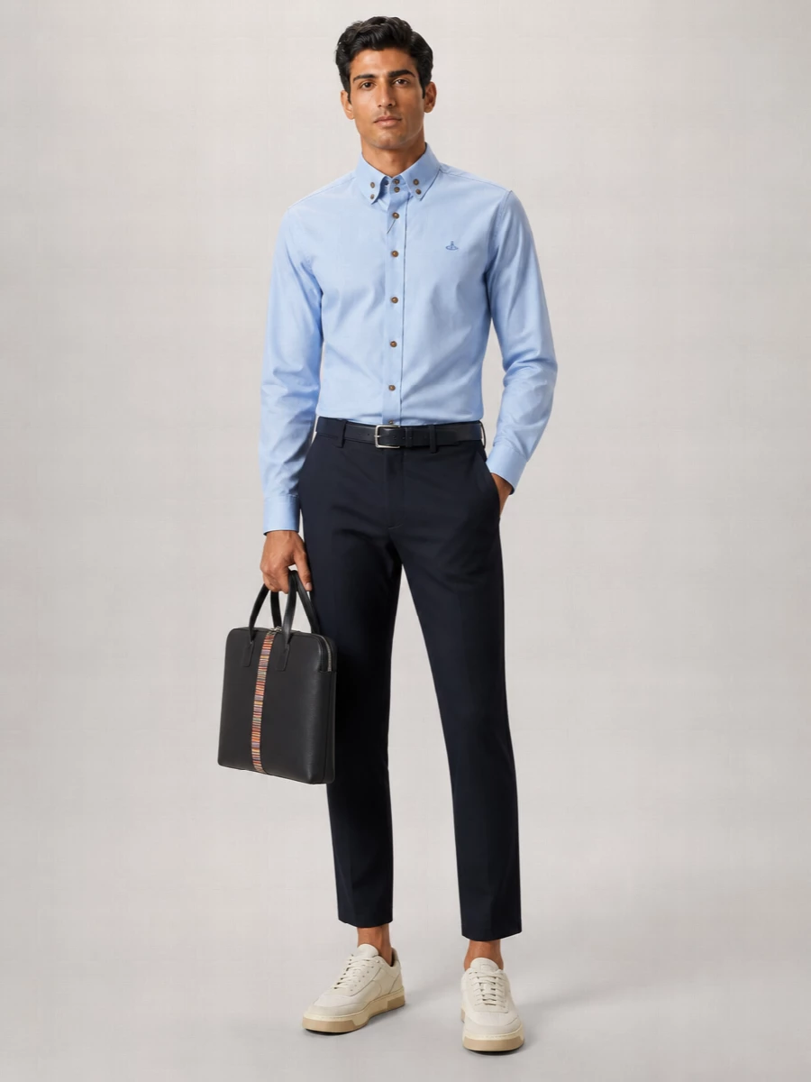 Paul Smith Leather Stripe Briefcase