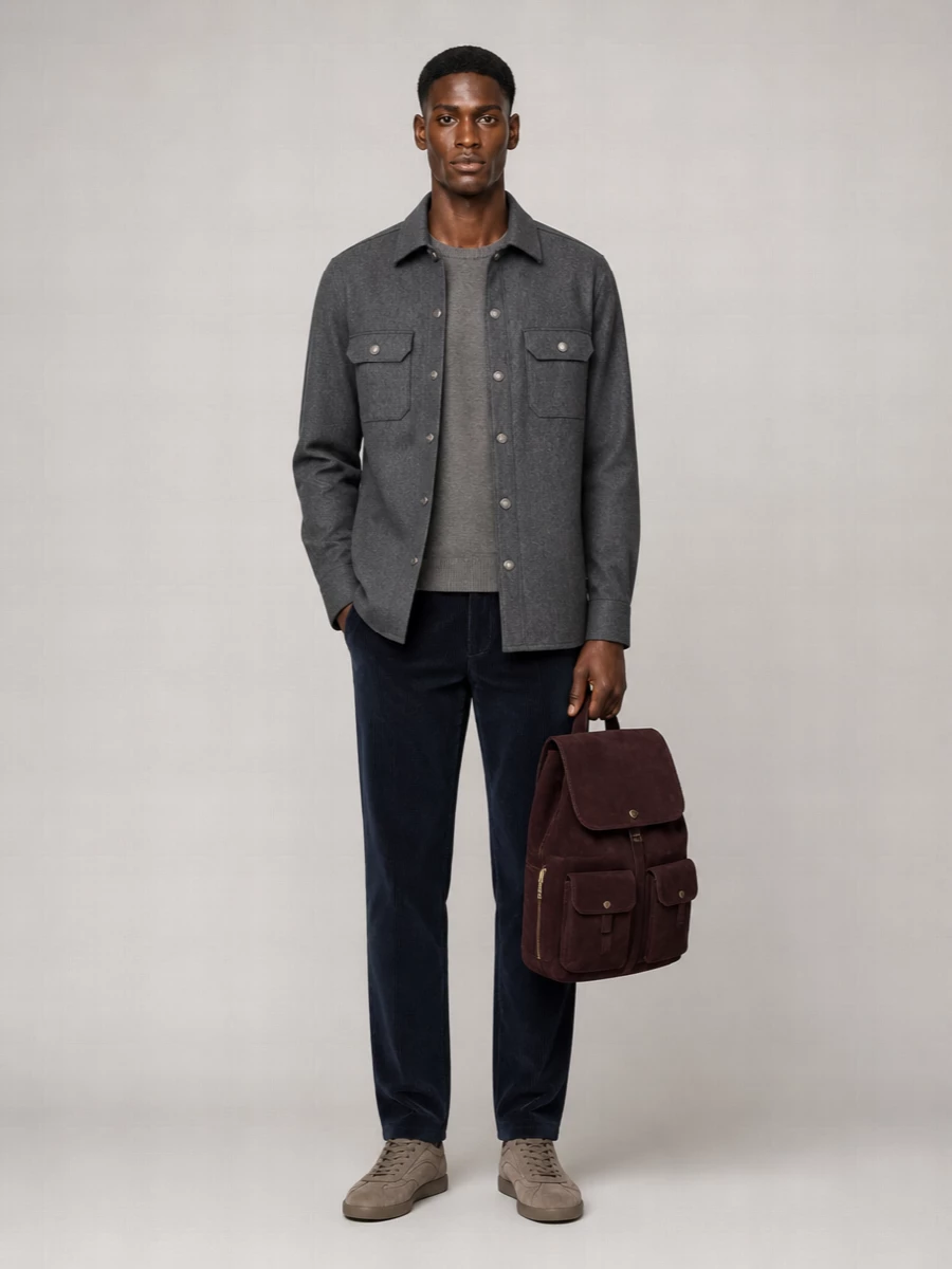 Brunello Cucinelli virgin wool shirt jacket
