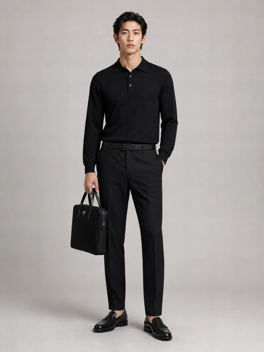 Lardini Virgin Wool Regular-Fit Straight-Leg Tailored Trousers