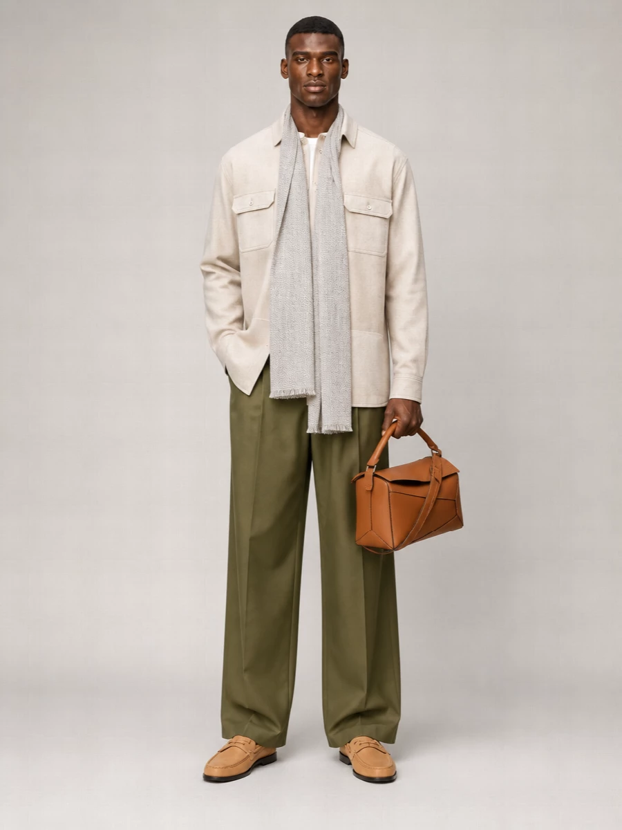 Loewe Lamb Leather Relaxed-Fit Shirt