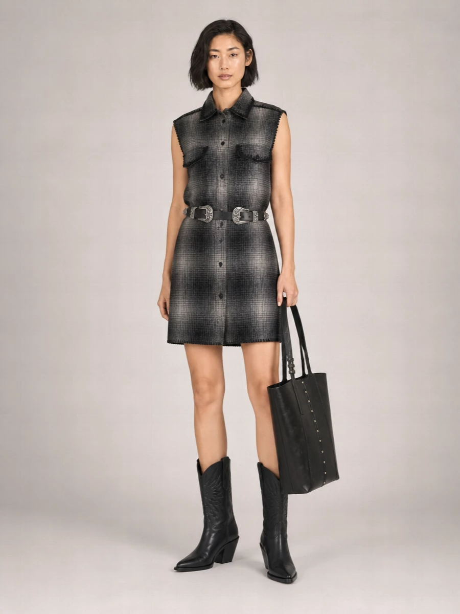 Golden Goose Silk-Blend Knee-Length Dress