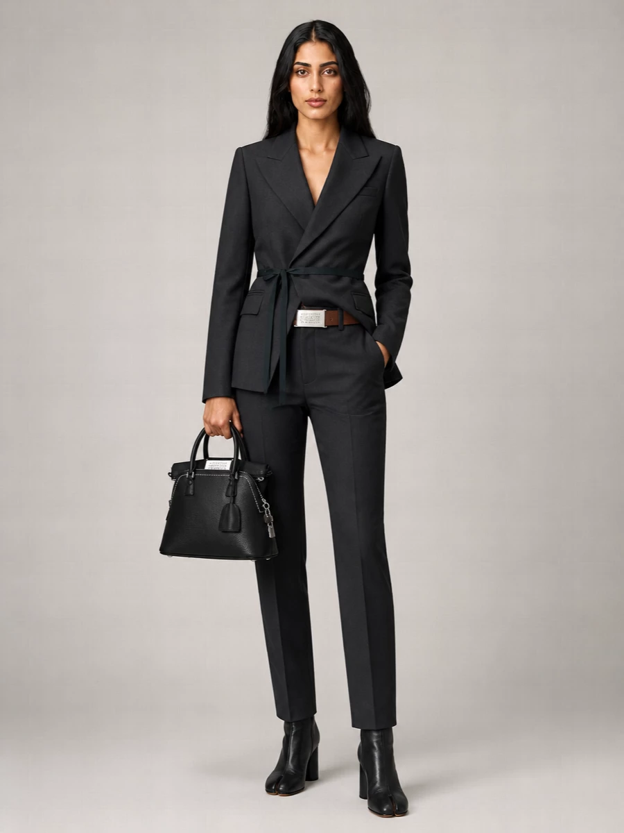 Maison Margiela Wool High-Rise Straight-Leg Suit Trousers