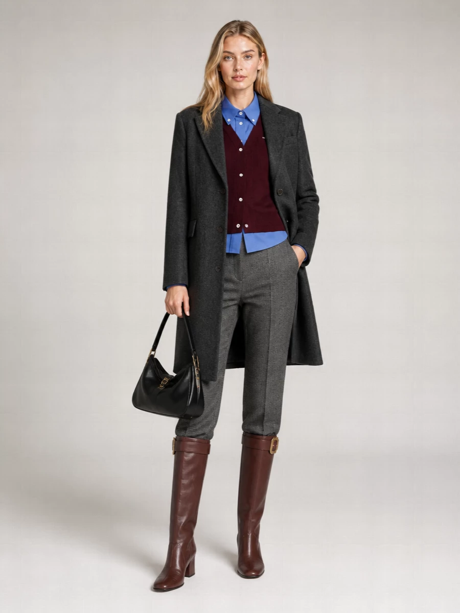 Miu Miu Virgin Wool Single Breasted Coat