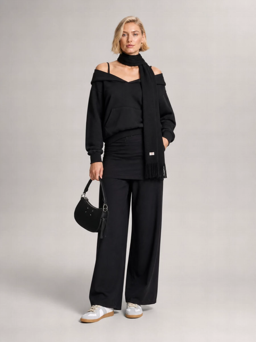 Mm6 Maison Margiela Off-Shoulder Cotton Hoodie