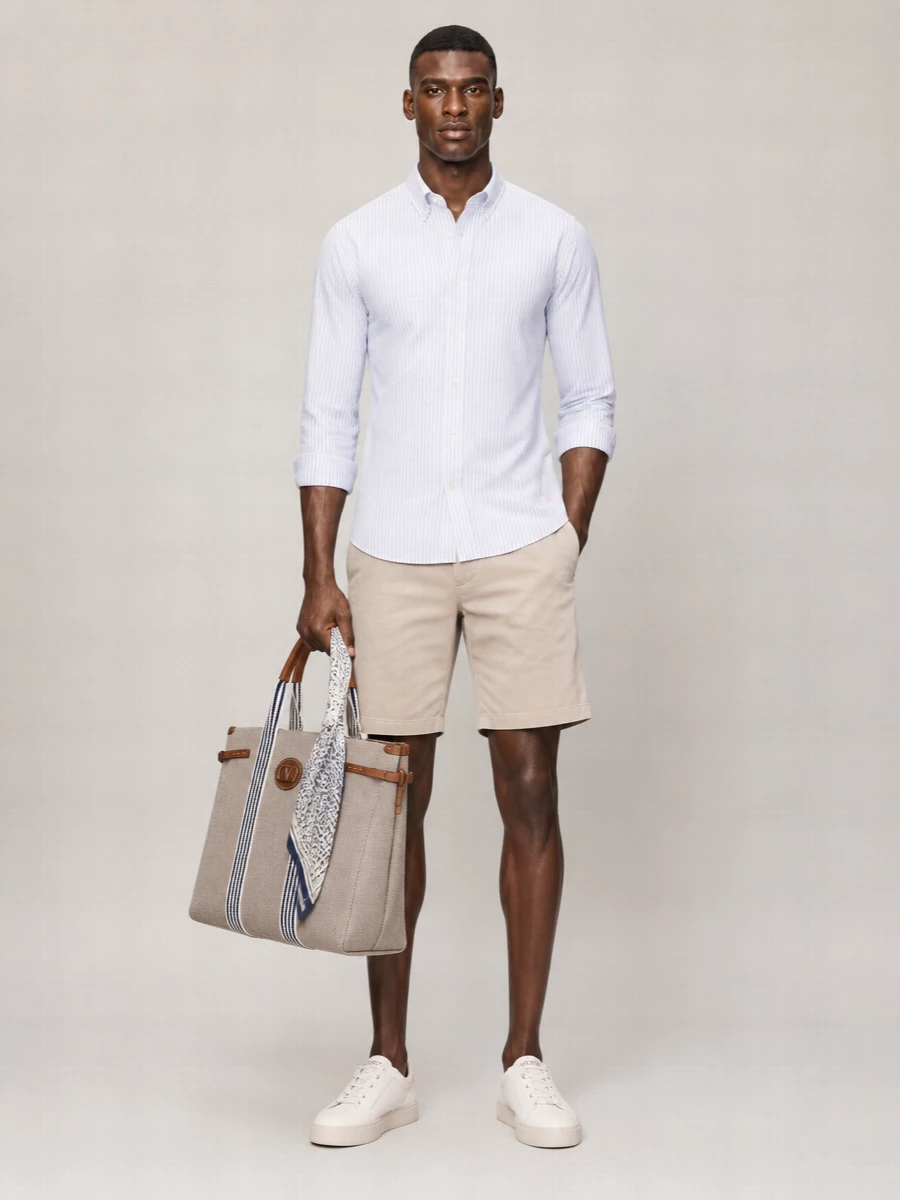 Ralph Lauren Striped Linen Long-Sleeve Shirt