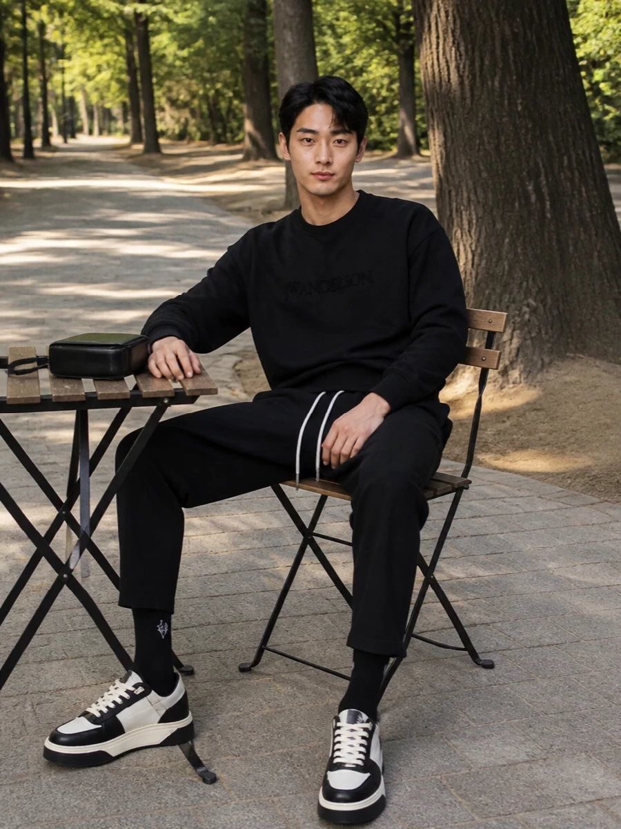 Jw anderson sweatshirt cropped joggers sneakers