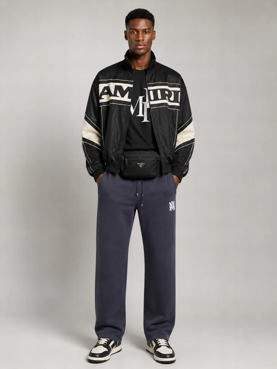 Amiri Lamb Leather Sport Jacket