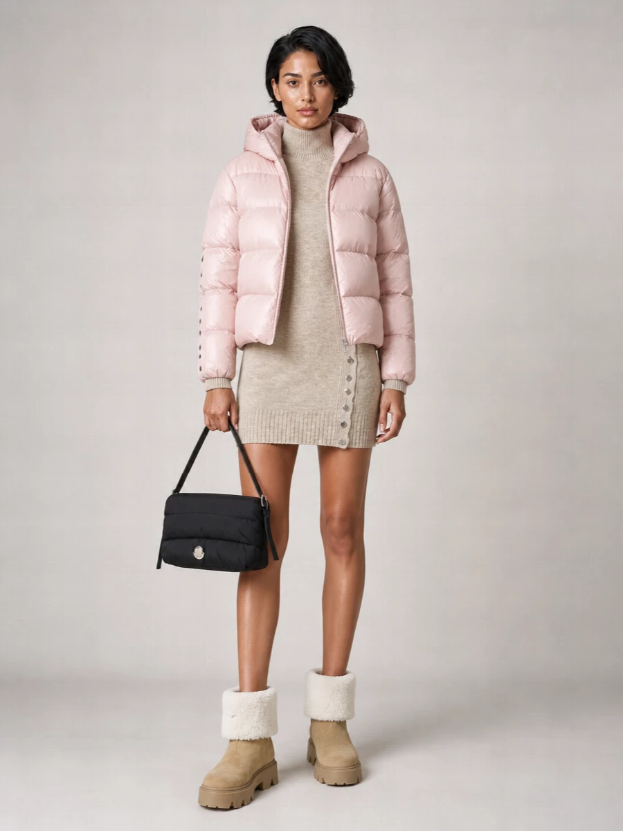 Moncler Down Hooded Short Puffer Jacket