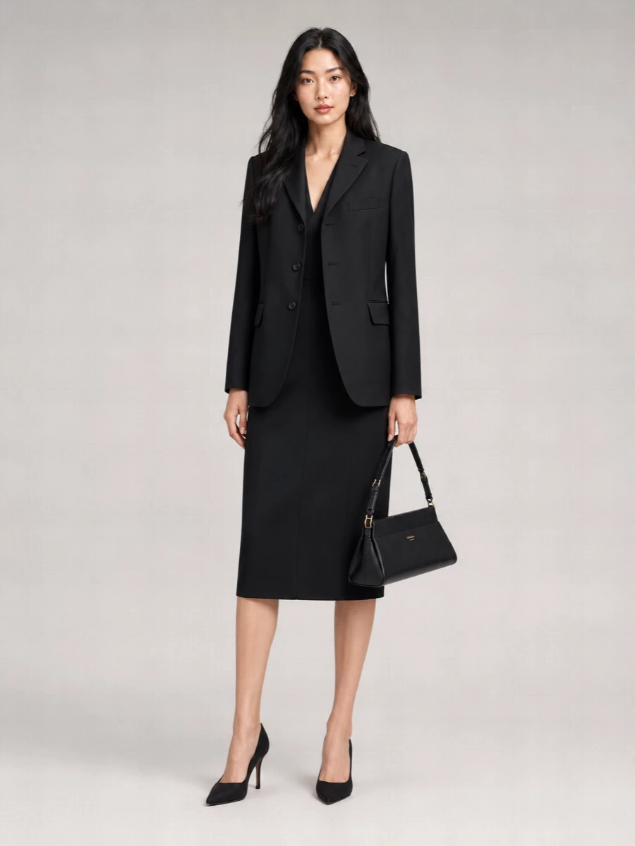 Comme Des Garçons Ribbed Single-Breasted Blazer