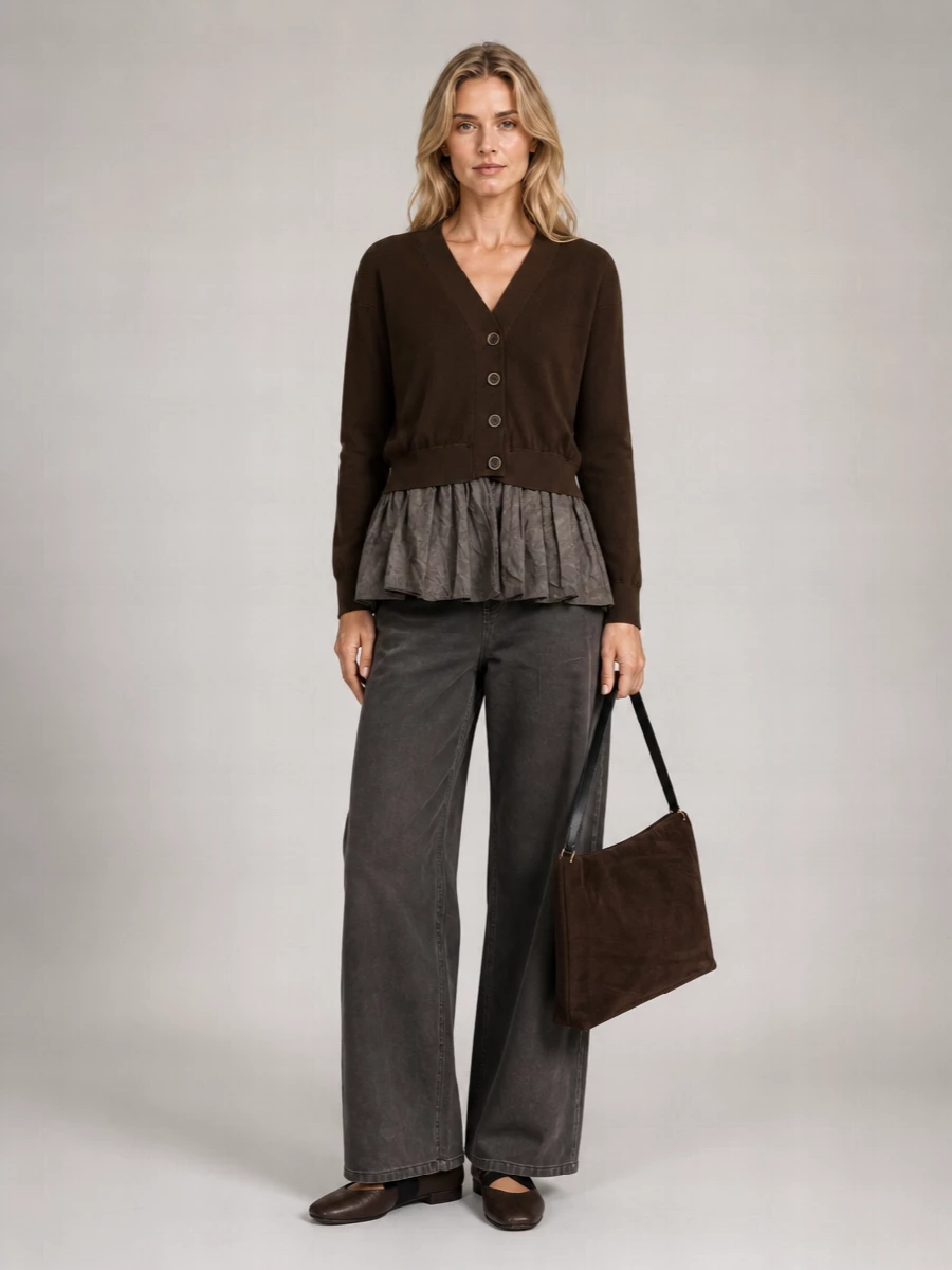 Uma Wang Silk Blend Oversized Cardigan