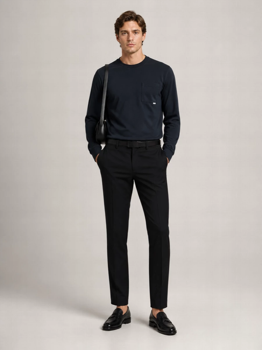 Jil Sander Virgin Wool Mohair Tapered Cropped Trousers