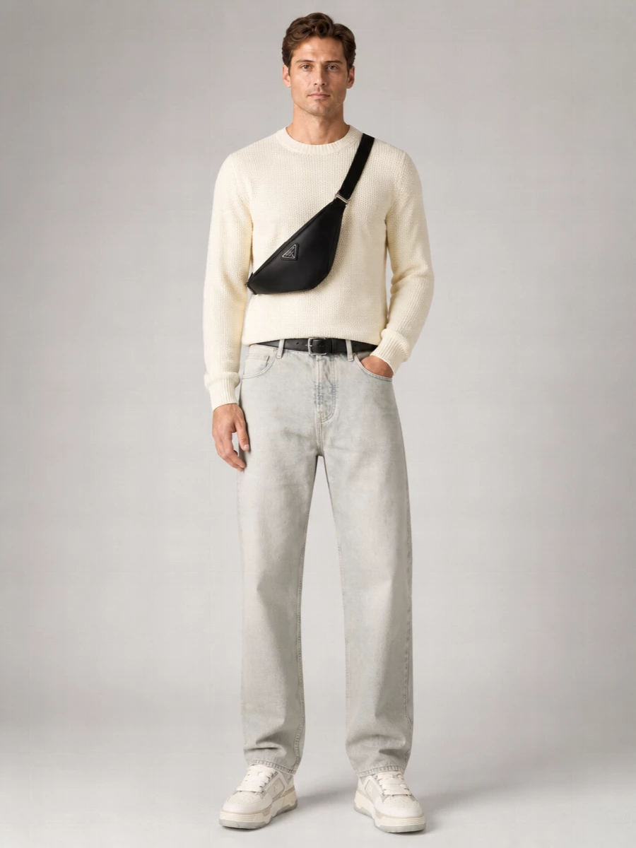 Amiri Cotton Wide-Leg Jeans