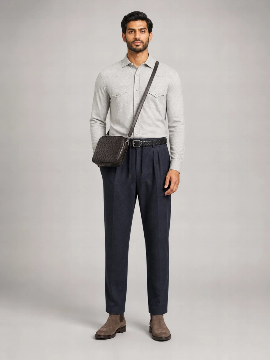 Brunello Cucinelli Cotton Piqué Knit Leisure Fit Shirt