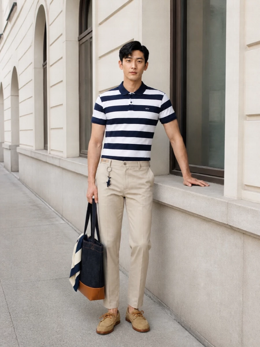 Paul shark polo chinos paraboot boat shoes