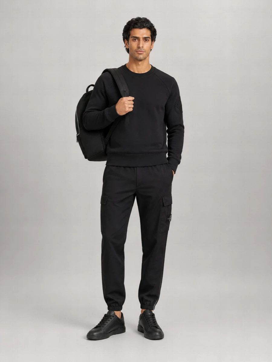 Stone Island Cotton Ribbed Crew-Neck Sweatshirt