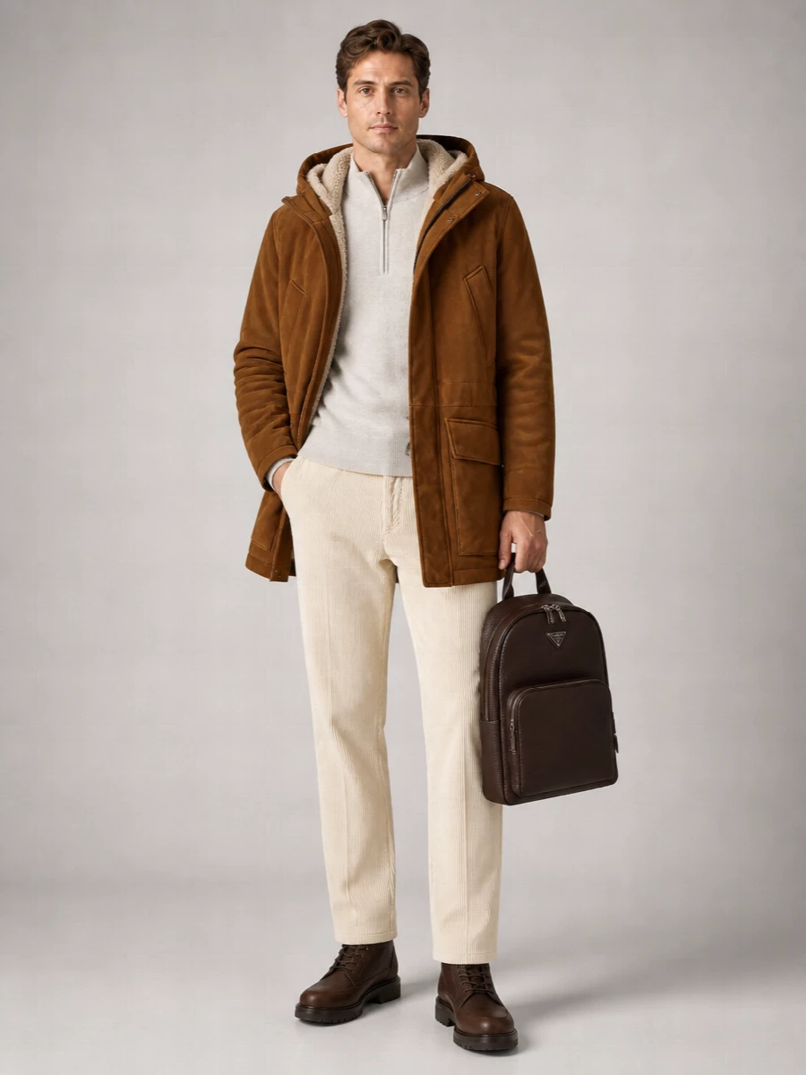 Brunello Cucinelli Suede Padded Parka