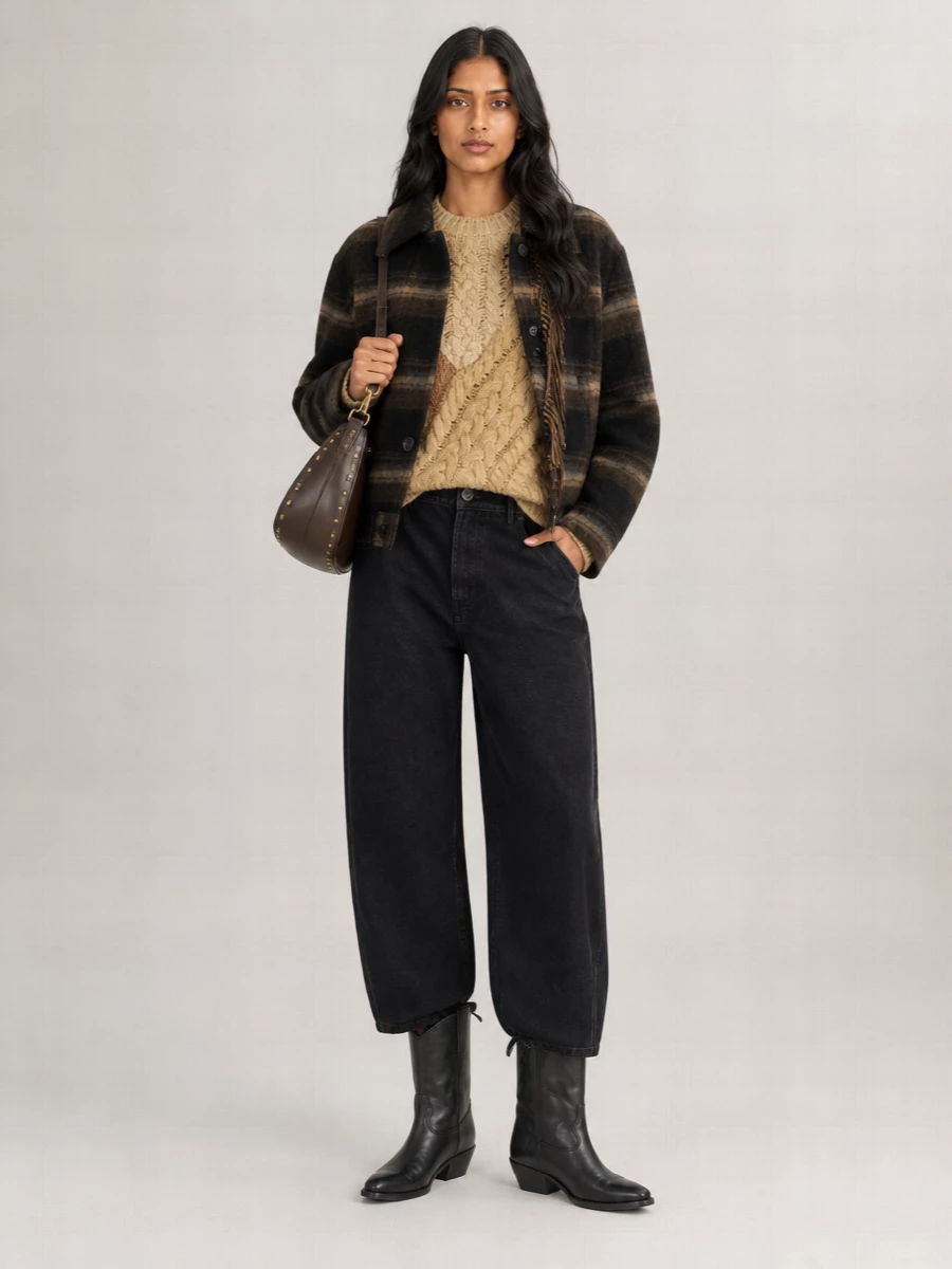 Isabel Marant Etoile Checked Wool Single-Breasted Coat