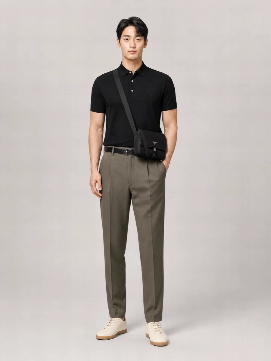 Zegna Piqué Cotton Short-Sleeve Polo Shirt