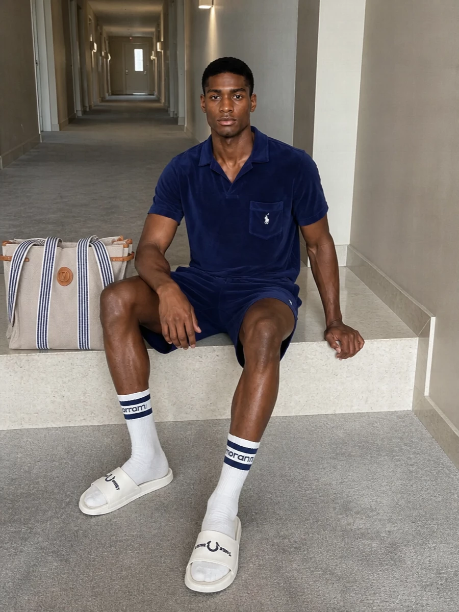 Polo ralph lauren navy swim outfit designer tote