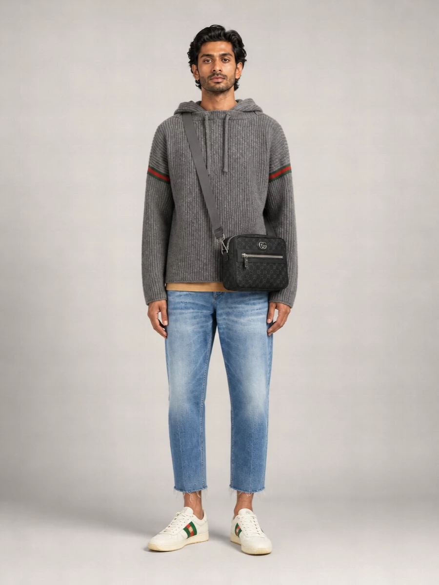 Gucci Suede Leather Low-Top Sneakers