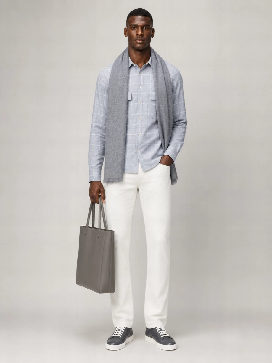Kiton checked cotton regular-fit shirt