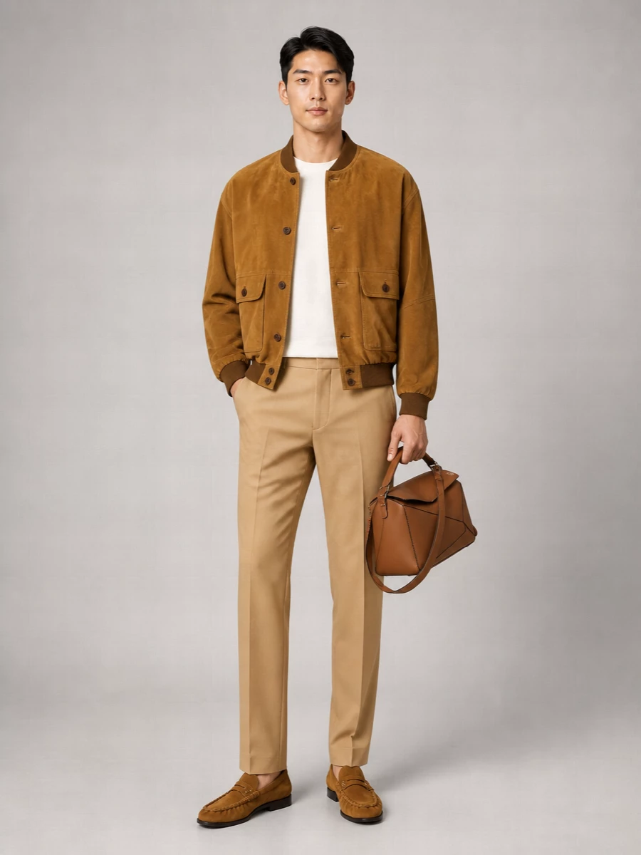 Saint Laurent Suede Bomber Jacket