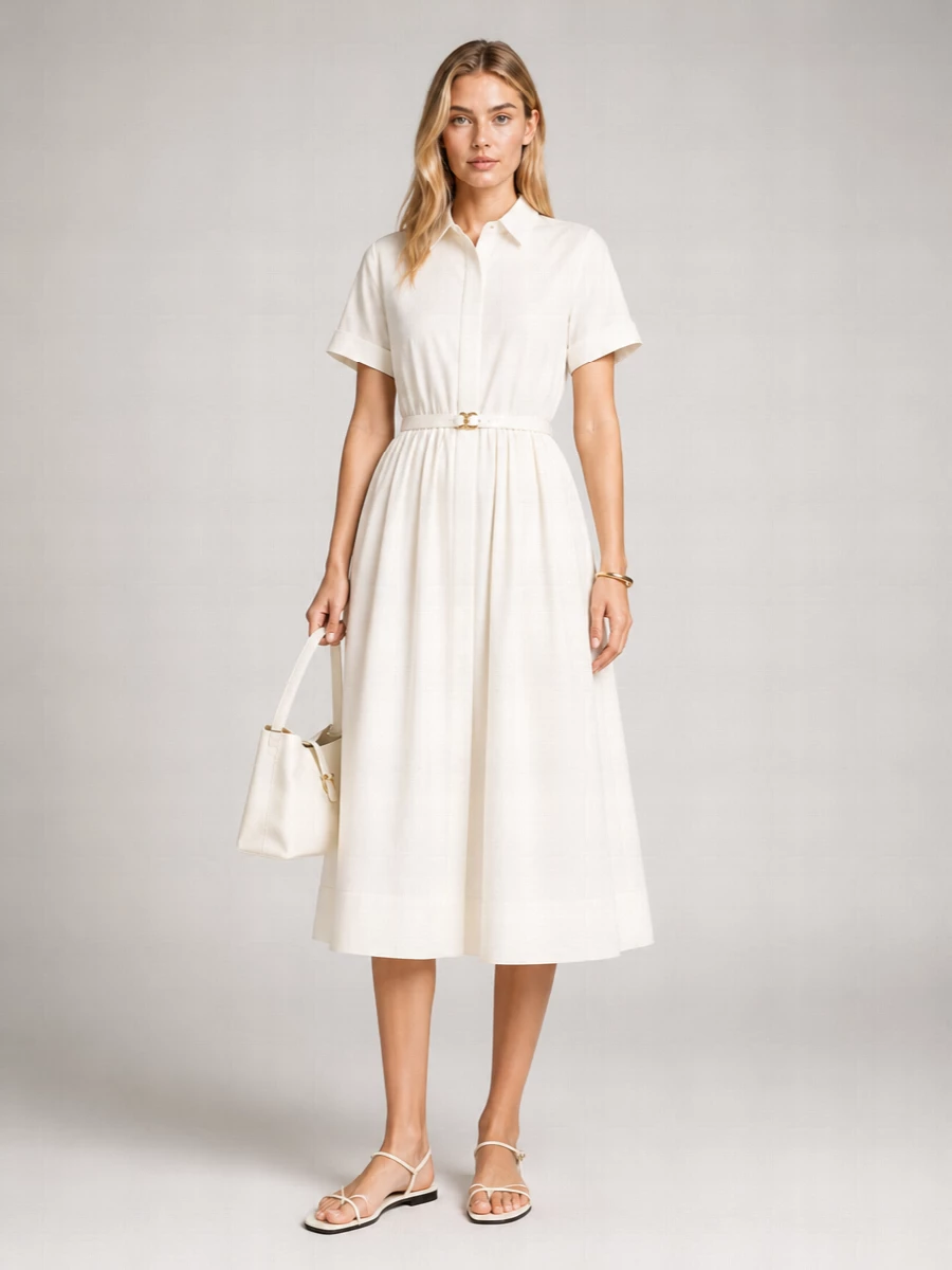 Fabiana Filippi Cotton Polo Midi Dress