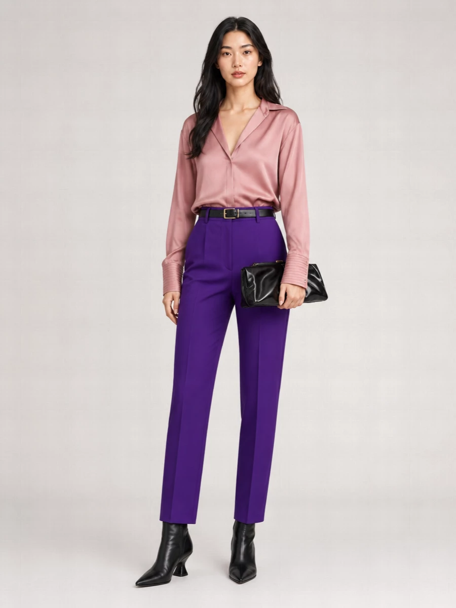 Dries Van Noten Wool Wide-Leg Tailored Trousers