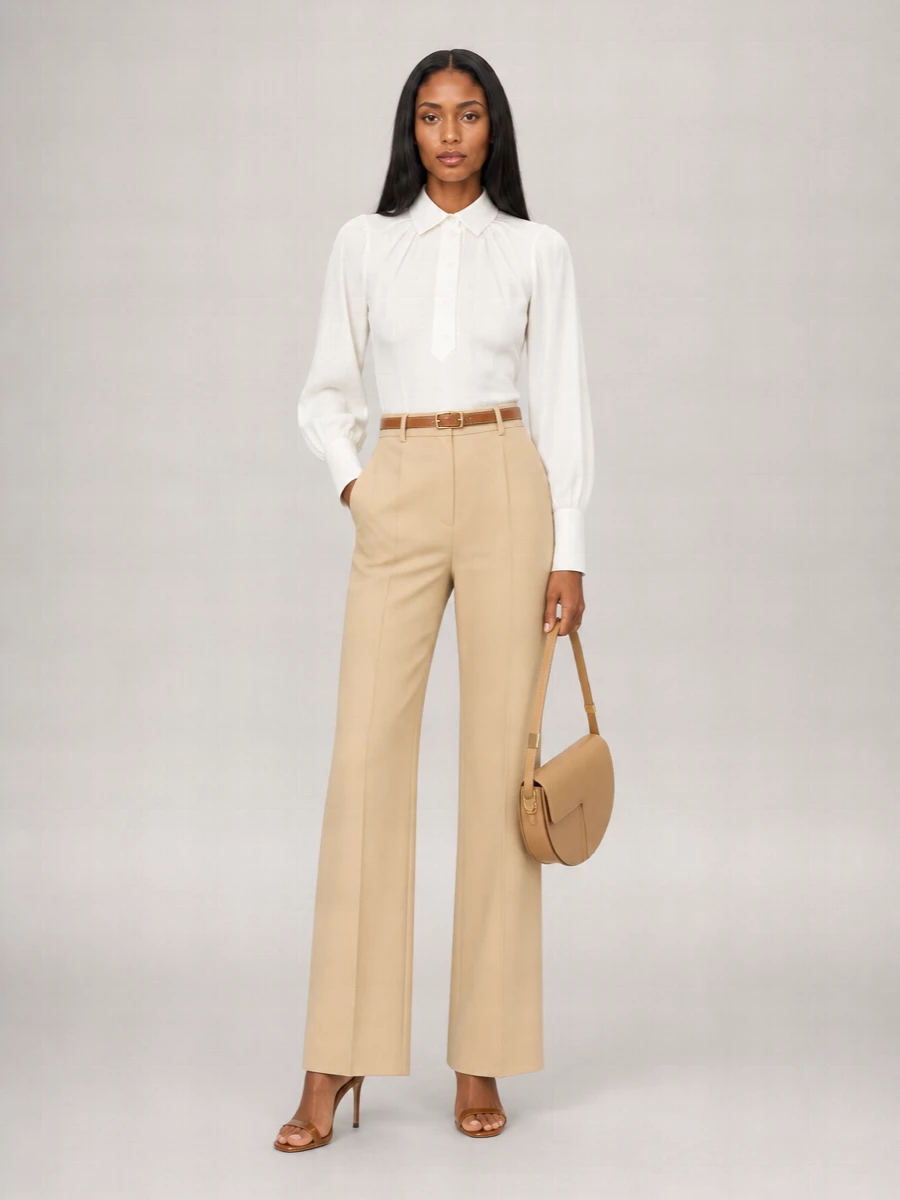 Patou Cotton Wide-Leg Trousers