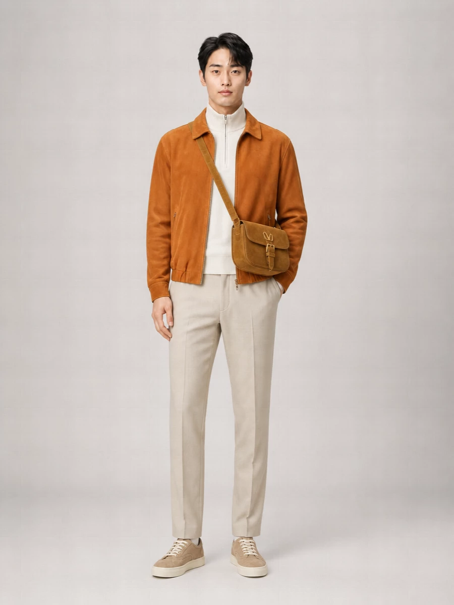 Brunello Cucinelli Leather Bomber Jacket