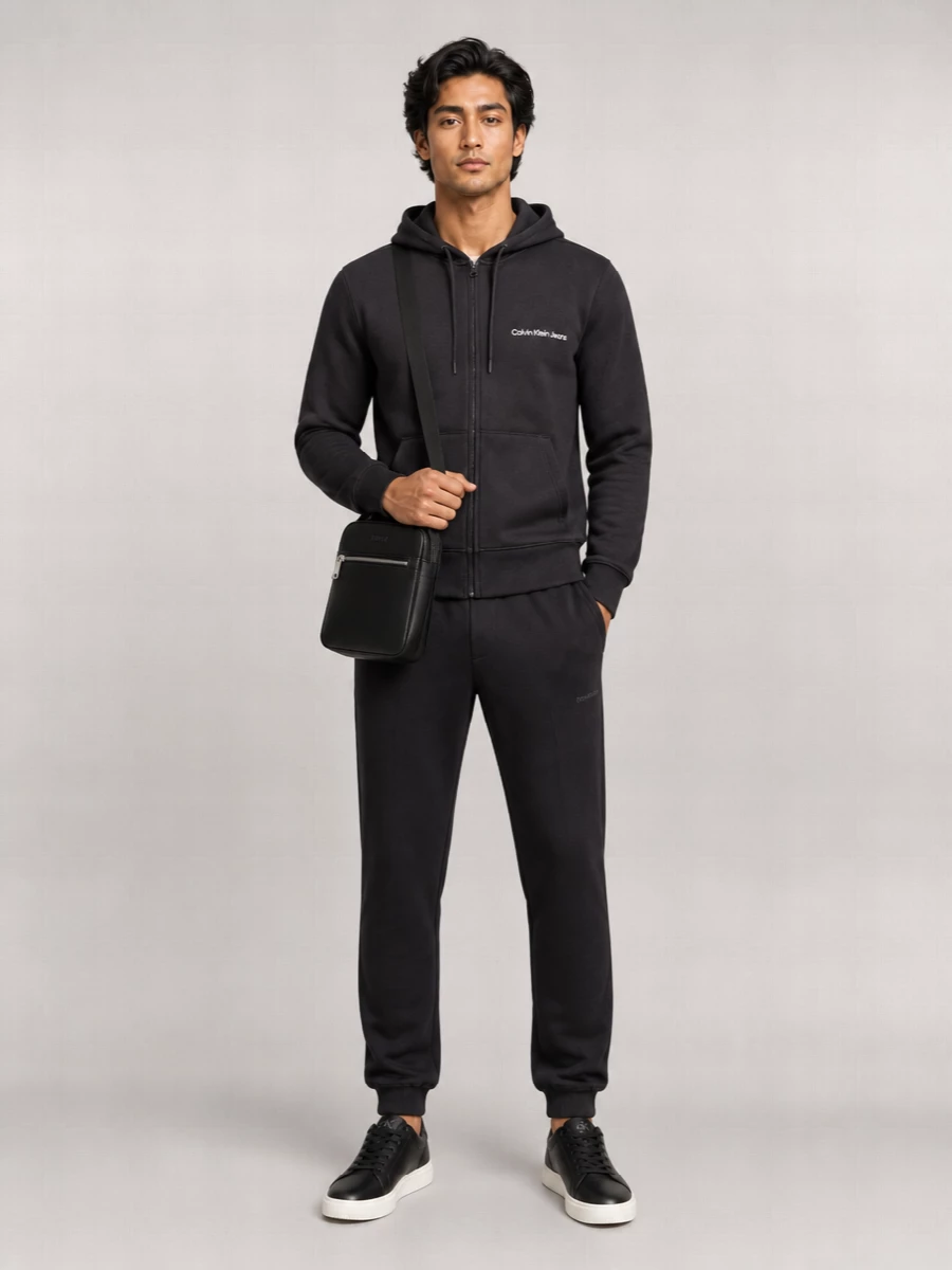 Calvin Klein Cotton Zip Up Hooded Jacket