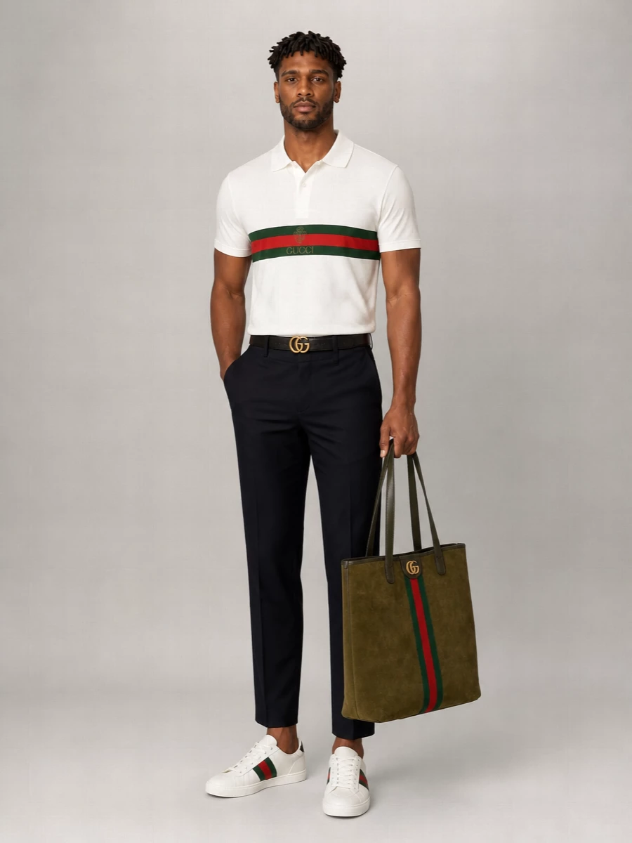 Gucci Cotton Short-Sleeve Polo Shirt