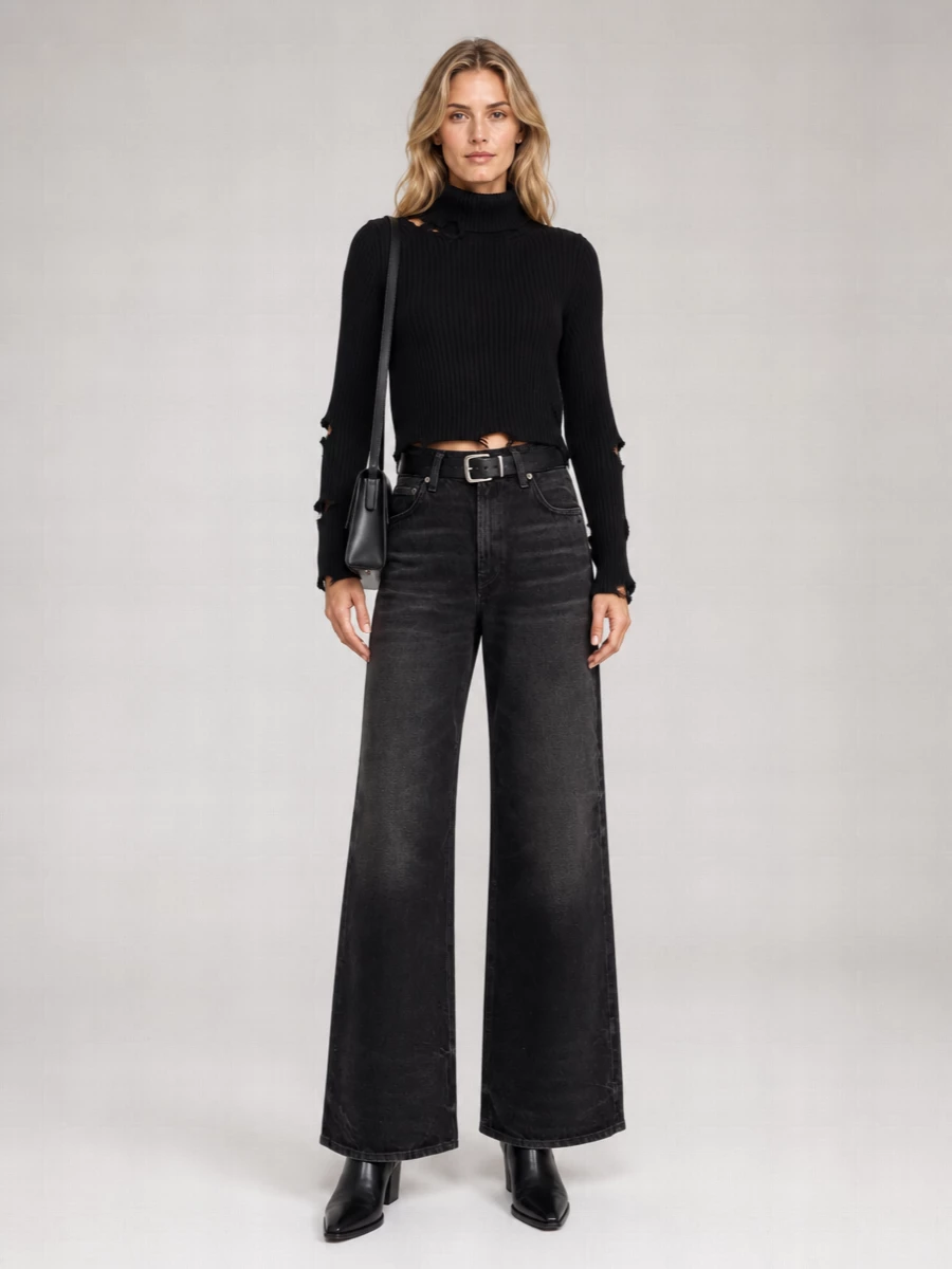 Haikure Denim Wide-Leg Jeans